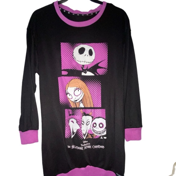 Disney The Nightmare Before Christmas  Long Sleeve Shirt - Black and Purple - Picture 2 of 9
